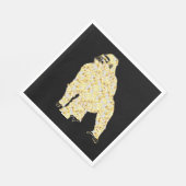 SERVIETTE EN PAPIER GORILLA BLING (Coin)
