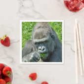 SERVIETTE EN PAPIER GORILLAS (En situation)