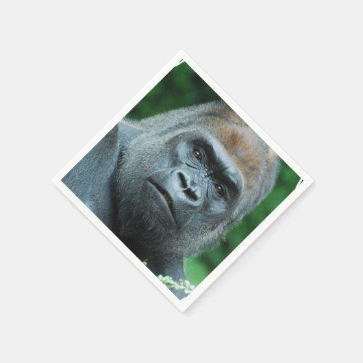 Serviette En Papier Gorille perplexe (Coin)