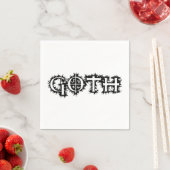 Serviette En Papier Goth (En situation)