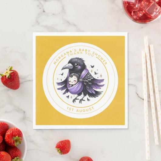 Serviette En Papier Goth Baby Girl Douche Bat Vampire Partyware (En situation)