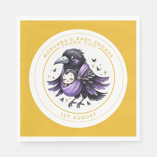 Serviette En Papier Goth Baby Girl Douche Bat Vampire Partyware (Devant)