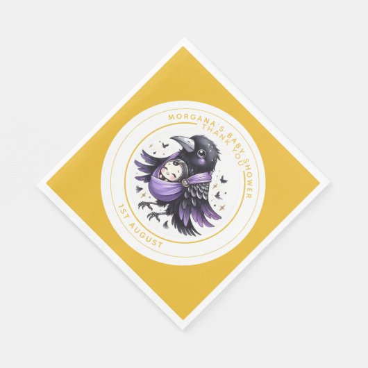 Serviette En Papier Goth Baby Girl Douche Bat Vampire Partyware (Coin)