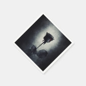 Serviette En Papier Goth Black Rose Dripping Blood (Coin)