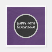 Serviette En Papier Goth foncé violet clair (Devant)