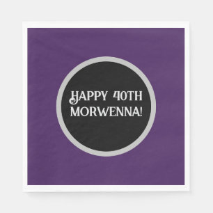 Serviette En Papier Goth foncé violet clair