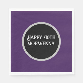 Serviette En Papier Goth foncé violet clair