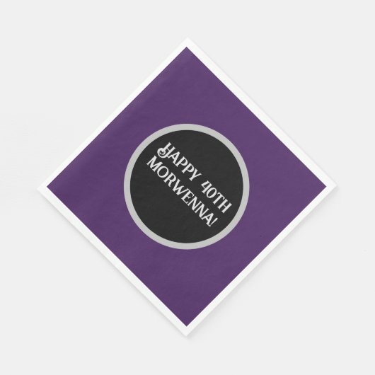 Serviette En Papier Goth foncé violet clair (Coin)
