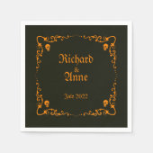 Serviette En Papier Goth ou Mariage d'Halloween (Devant)
