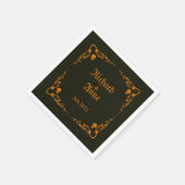 Serviette En Papier Goth ou Mariage d'Halloween (Coin)