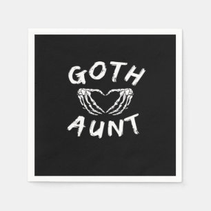 Serviette En Papier Goth Tante Funny Emo Tante Punk mignonne Squelette