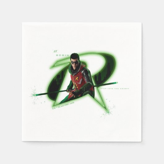 Serviette En Papier Gotham Knights Robin en logo (Devant)