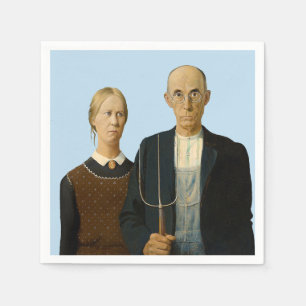 Serviette En Papier Gothic américain Grant Wood