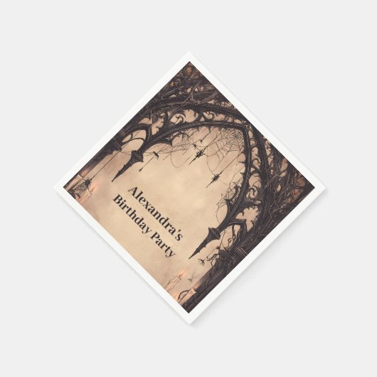 Serviette En Papier Gothic Arch Midnight Birthday (Coin)