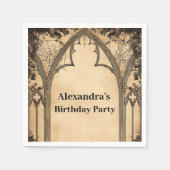 Serviette En Papier Gothic Arch Midnight Birthday (Devant)