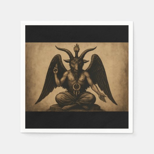 Serviette En Papier Gothic Baphomet (Devant)