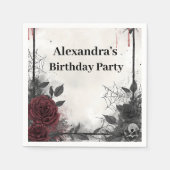 Serviette En Papier Gothic Blood Roses Birthday (Devant)