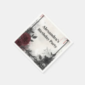 Serviette En Papier Gothic Blood Roses Birthday (Coin)