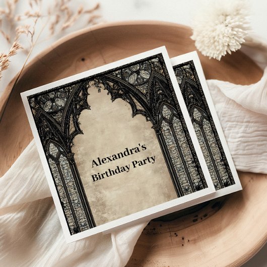 Serviette En Papier Gothic Chandelier Midnight Birthday