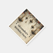 Serviette En Papier Gothic Chandelier Roses Birthday (Coin)