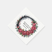 Serviette En Papier Gothic Rose Wedding Frame (Coin)