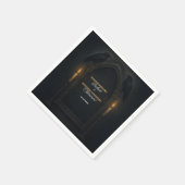 Serviette En Papier Gothique Corbeau bougie Mariage d'arc (Coin)