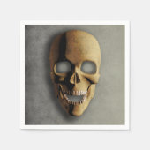 Serviette En Papier Gothique Crâne Éffrayant Squelette Face Halloween  (Devant)