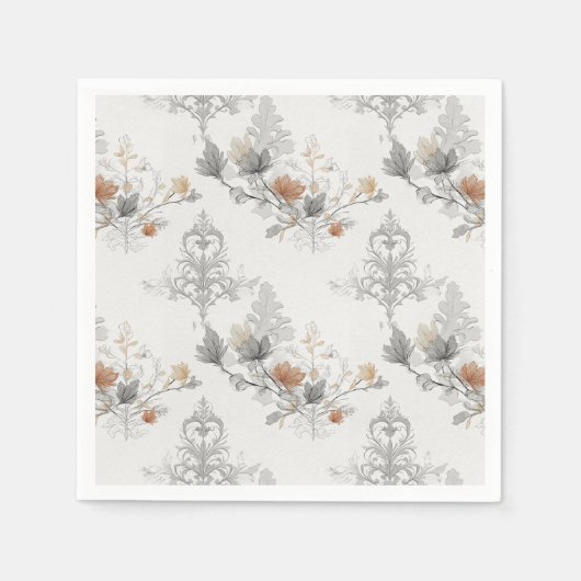 Serviette En Papier Gothique Damask Halloween (Devant)