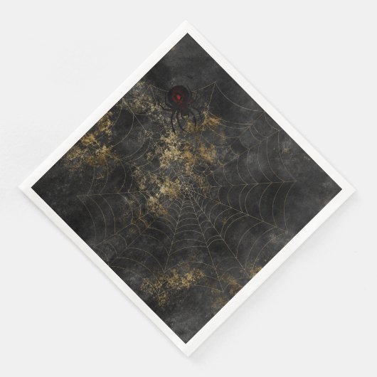 Serviette En Papier Gothique Éffrayante araignée en détresse Web (Coin)