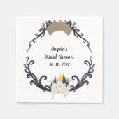 Serviette En Papier Gothique Floral Fantômes chauves-souris Wreath Hal (Devant)