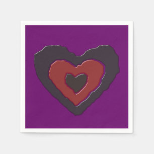 Serviette En Papier Gothique Fondre Amour Papier Coeur