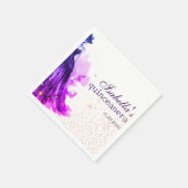 Serviette En Papier Gothique Glam Quince robe violette (Coin)