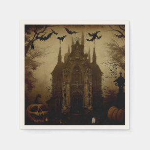 Serviette En Papier Gothique/Halloween/automne/citrouille