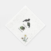 Serviette En Papier Gothique Halloween noir Rose Corbeaux Mariage (Coin)