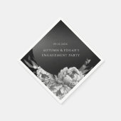 Serviette En Papier Gothique Moody Peonies Parti Wedding shower (Coin)
