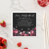 Serviette En Papier Gothique rose rouge et noir Moody Quinceañera Fun  (En situation)