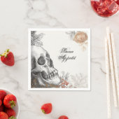 Serviette En Papier Gothique Squelette Os Appetit Halloween (En situation)