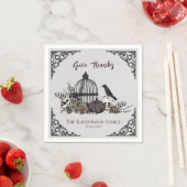 Serviette En Papier Gothique Thanksgiving Victorian Donner Merci (En situation)