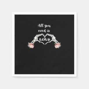 Serviette En Papier Gothique Valentines Classique - Squelette Mains Co