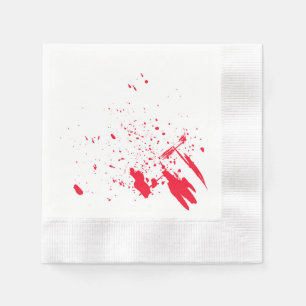 Serviette En Papier Gouffre de sang rouge