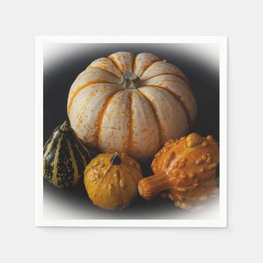 Serviette En Papier Gourds & Citrouille Vignette (Devant)