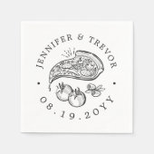 Serviette En Papier Gourmet à thème Pizza | Serviettes (Devant)