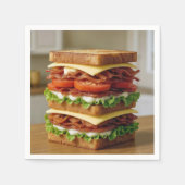 Serviette En Papier Gourmet B.L.T. Sandwich (Devant)