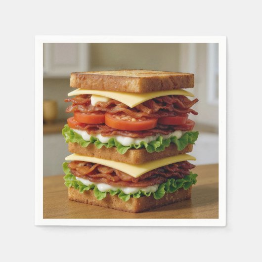 Serviette En Papier Gourmet B.L.T. Sandwich (Devant)