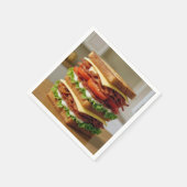 Serviette En Papier Gourmet B.L.T. Sandwich (Coin)