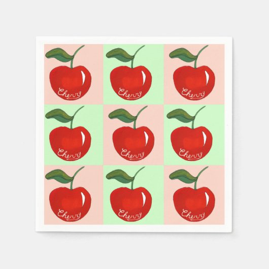 Serviette En Papier Goûter aux cerises douces (Devant)