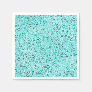 Serviette En Papier gouttelettes d'eau aquamarines
