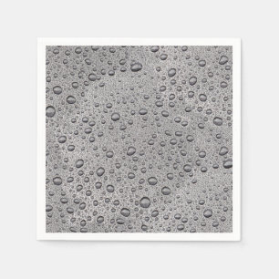 Serviette En Papier gouttelettes d'eau gris