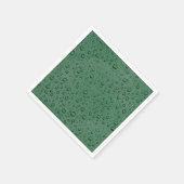 Serviette En Papier gouttelettes d'eau vertes (Coin)