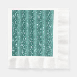 Serviette En Papier Gouttes de pluie sur du métal vert